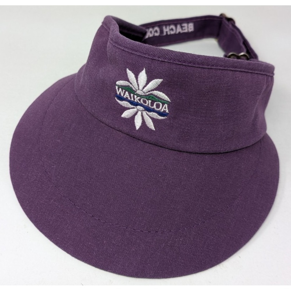 Vintage Waikoloa Village Golf Club Hawaii Visor Hat Purple Beach Course‎ USA